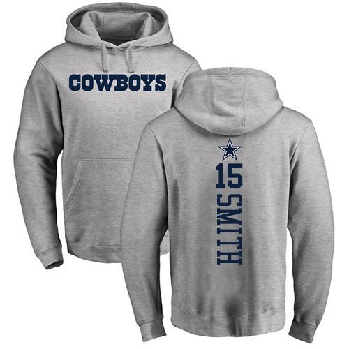 Men Dallas Cowboys Ash Devin Smith Backer #15 Pullover NFL Hoodie Sweatshirts